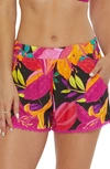 TRINA TURK SOLAR FLORAL COVER-UP SHORTS