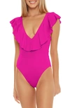 Trina Turk Ruffle One-piece In Purple