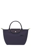 LONGCHAMP LE PLIAGE GREEN RECYCLED CANVAS TOP HANDLE BAG