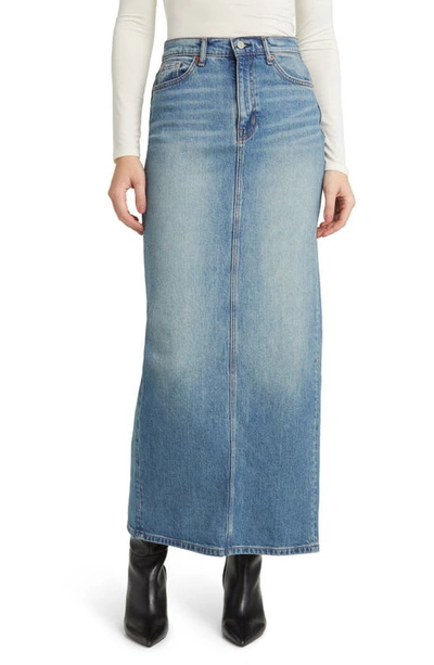 Reformation Women's Daria Cotton-blend Denim Maxi Skirt In Blue