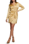 GUESS ALYA LONG SLEEVE MINI SHIRTDRESS