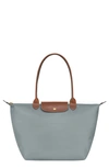 Longchamp Medium Le Pliage Original Tote Bag In Steel