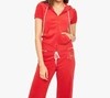 JUICY COUTURE ROPE MICROTERRY ROBERTSON SHORT SLEEVE JACKET IN RED