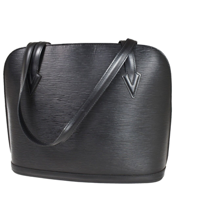 Pre-owned Louis Vuitton Lussac Leather Tote Bag () In Black