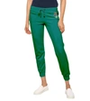 Juicy Couture Women's Hatbox Laurex Crest Velour Zuma Pants S In Green In Green