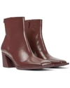 Camper Karole Square-toe Ankle Boots In Red
