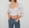 FOR LOVE & LEMONS LESLIE BLOUSE IN LAVENDER MULTI