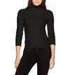 THREE DOTS BRUSHED TURTLENECK SWEATER IN BLACK