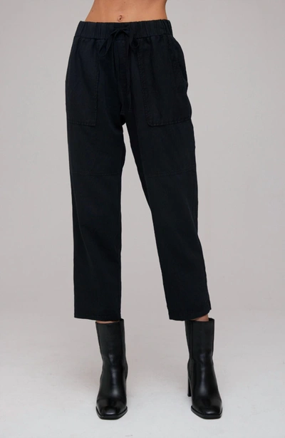 Bella Dahl Utility Tie Waist Trouser In Black