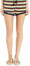 Juicy Couture Ric Rac Striped Cotton Velour Shorts In Multi In Multi