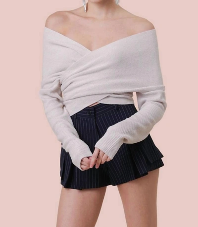 Line And Dot Beau Sweater In Ecru In White
