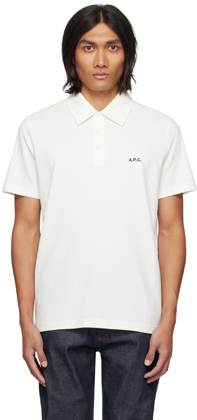 A.p.c. Classic White Polo Shirt