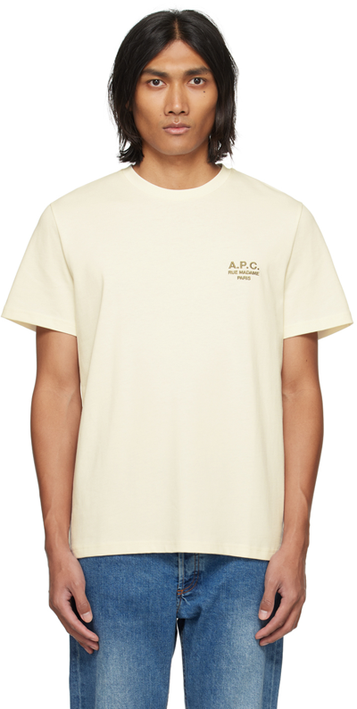Apc Off-white Raymond T-shirt In Aag Chalk