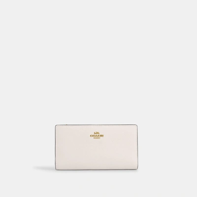 Coach Outlet Slim Zip Wallet In Gold