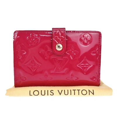 Pre-owned Louis Vuitton Viennois Patent Leather Wallet () In Pink