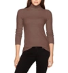 Three Dots Brushed Turtleneck Sweater In Mink In Grey