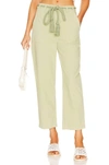 The Great The Voyager Rope Belt Crop Cotton Pants In Multi