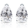 POMPEII3 2 CT LAB GROWN PEAR SHAPE DIAMOND STUDS 14K WHITE GOLD EARRINGS