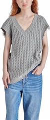 Steve Madden Aiden Sweater Vest In Grey