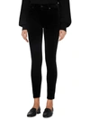 7 For All Mankind Womens Velvet High Waist Skinny Jeans In Black
