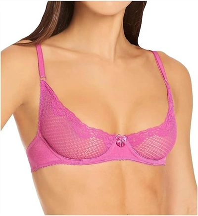Timpa Lingerie Duet Lace Underwire Demi Bra In Orchid In Pink