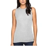 Three Dots Krystine-sleeveless Rib Tank Top In Granite Grey In Multi