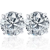 Pompeii3 4.25ct T. W. Round Cut 14k White Diamond Studs Lab Grown Women's Earrings In Multi