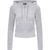 Juicy Couture Robertson Logo-embroidered Velour Hoody In Grey