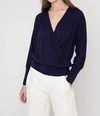 Kinross Long Sleeve Sweater In Navy In Blue