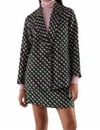 Compañía Fantástica Suit Blazer With Geometric Print In Green/pink/black In Multi