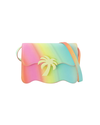 Palm Angels Palm Beach Rainbow Printed Shoulder Bag In Multicolor