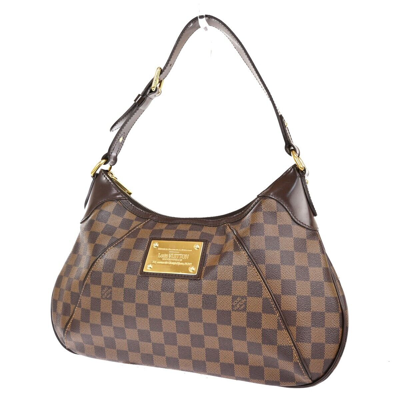 Pre-owned Louis Vuitton Thames Canvas Shoulder Bag () In Brown