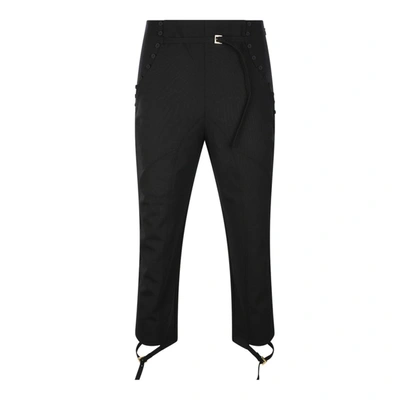 Jacquemus Mid Rise Cropped Trousers In Black