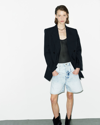 Isabel Marant Shorts With Patch Logo And Contrasting Details In Blue