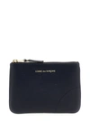 Shop Comme Des Garçons Logo Leather Wallet Wallets, Card Holders Blue