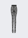 SAINT LAURENT LEGGING TIGHTS IN STRETCH LACE