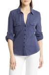 Shop Caslon ® Roll Tab Knit Shirt In Navy Peacoat