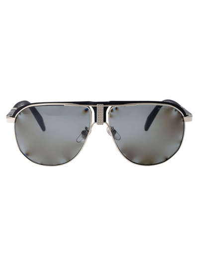 Chopard Eyewear Aviator Frame Sunglasses In Silver