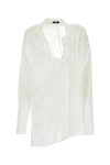Ann Demeulemeester Elegant Long Sleeve Cotton Blouse In White
