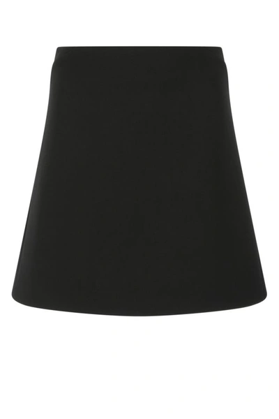 Bottega Veneta A-line Mini Skirt In Nero