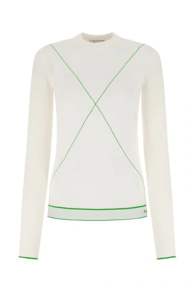 Bottega Veneta Woman White Viscose Blend Sweater