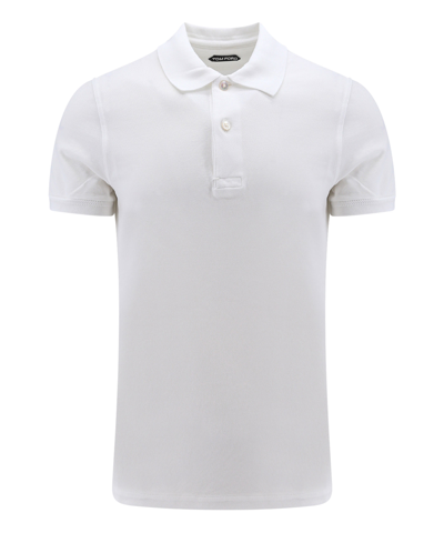 Tom Ford Short-sleeved Polo Shirt In White