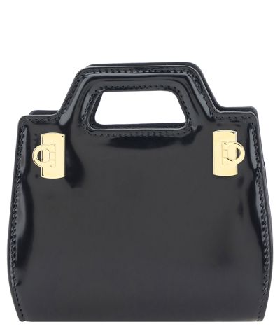 Ferragamo Wanda Micro Shoulder Bag In Black