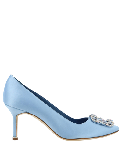 Manolo Blahnik Hangisi Pumps In Lightblue