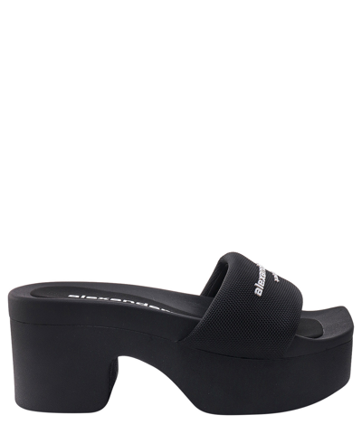 Alexander Wang Platform Slide Sandal In Black