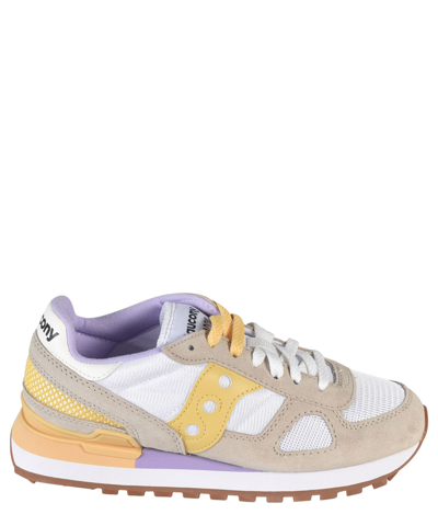 Saucony Shadow Original Sneaker In White/ Yellow