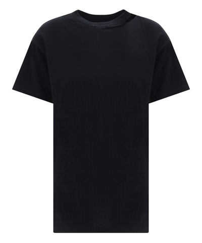 Mm6 Maison Margiela Cotton T-shirt Dress In Black