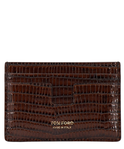 Tom Ford Credit Card Holder In Brown