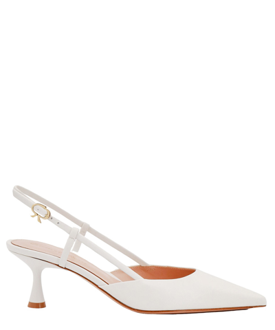 Gianvito Rossi Ascent 55 Slingback Pumps In White