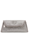 Stella Mccartney Falabella Crystal Clutch In Grey